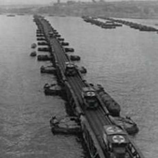 Foto van de mulberry (kunstmatige) havens van Operatie Overlord